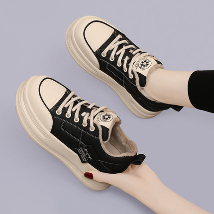 (Out-Of-Stock Items Not Restocked) Popular White Sneakers for Autumn, Versatile Thick-Soled Height-Increasing Sneakers, Sports Casual Autumn Women's Shoes