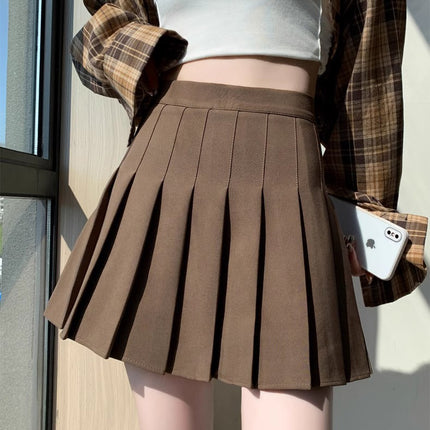 Pleated Skirt Women's Spring and Autum Outer Wear 2025 New High-Waist Slim Jk Short Skirt Student Petite A-Line Skirt