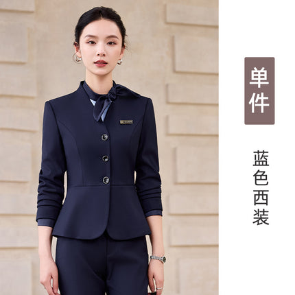 Gray Suit Suit for Women 2025 New Spring & Fall High-End Business Attire Formal Hotel Front Desk Manager Work Clothes