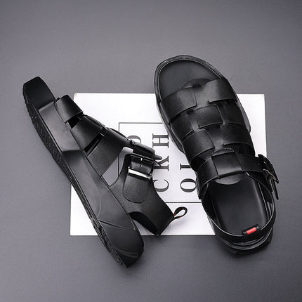 Roman Sandals for Men 2023 Summer New High-Top Casual Leather Shoes Outdoor Trendy Stylish Outdoor Wear 4885-Y