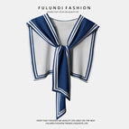 Beveled edge navy style - dark blue double-sided can be worn