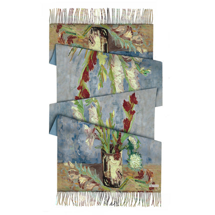 Winter Fashionable and Versatile Van Gogh Oil Painting Series Starry Sky Ladies Imitation Cashmere Long Scarf for Mother Shawl Warm Scarf
