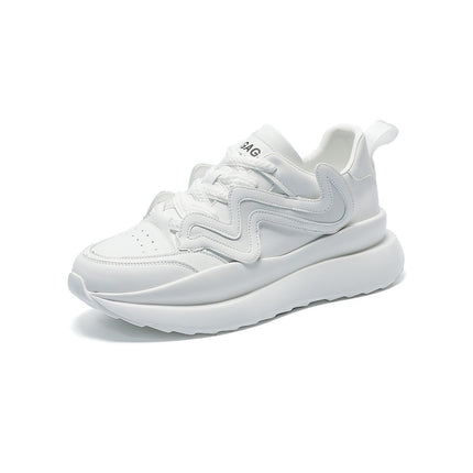 Daddy shoes 2023 New thick-soled men's shoes White shoes hidden height increasing lightweight shoes sports style casual shoes in stock