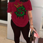 Burgundy black pants / XS