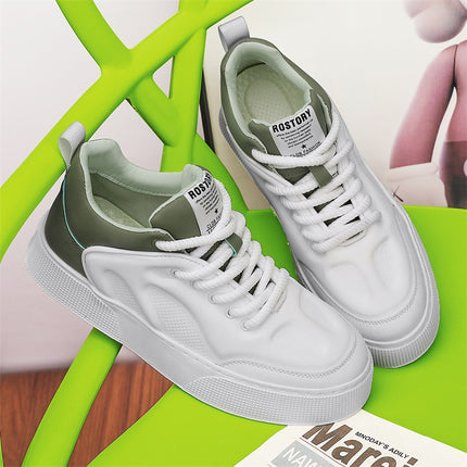 Men's Shoes Spring New Low-top Fashion White Shoes Men's Leather Casual Shoes Men's Four Seasons All-match Sports Sneakers