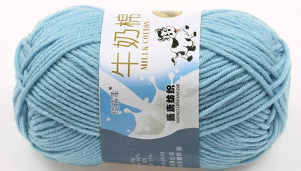 Five-Strand Milk Cotton Wool Ball Wholesale Medium Thick Thread Crochet Doll Shoes Scarf Handmade DIY Knitting Material Package