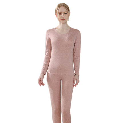 2025 New Cashmere Silk Underwear for Women, Double-Sided Brushed Fleece-Lined Thermal Tops and Pants Set for Men, Seamless Wholesale