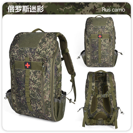 Tactical bag medical bag outdoor riding mountaineering fire emergency supplies bag multifunctional wear-resistant Oxford cloth backpack