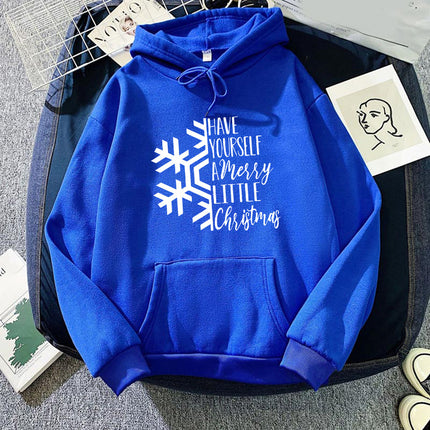 HAVE YOURSELE snowflake printed hooded hooded vests autumn and winter European and American men's and women's jackets foreign trade cross-border