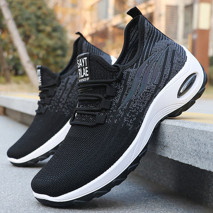 Foreign trade fly woven men's shoes spring cross-border shoes wholesale men's casual shoes breathable mesh sneaker men