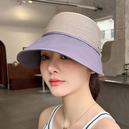 New fashion cap sunscreen sunshade hat women's all-match anti-ultraviolet big hat brim face distribution special for hair generation