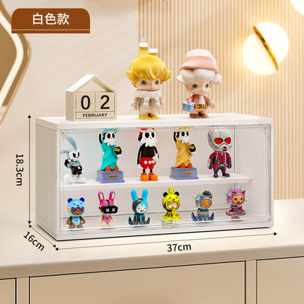 High-definition transparent container container style hand-held toy partition storage box two-dimensional animation peripheral dust rack