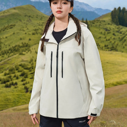 Full Hot Air 2025 New Couple Travel Camping Jacket Men's Single Piece Couple Outdoor Waterproof Jacket Jacket