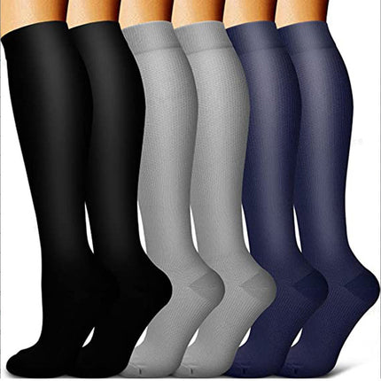 32 6 pairs of Amazon cross-border compression socks suit stockings sports running fitness compression socks calf socks