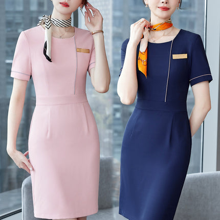 Stewardess Professional dress Hotel Front Desk Work Clothes Female Beautician Case Field Property Customer Service Sales Department Work Clothes