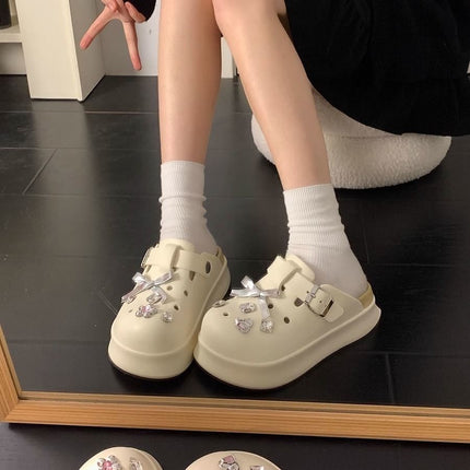 Thick-Soled Super Popular Closed-Toe Slippers for Women, 2026 Summer New Model, Beautiful Soft-Soled Non-Slip Eva Clogs for Outdoor Wear
