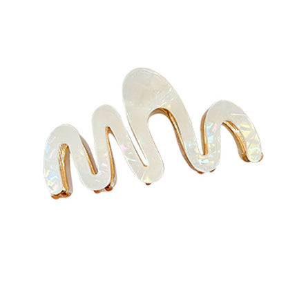 Mermaid Ji Acetic Acid Metal Grab Clip Women's Advanced Sense Hair Volume Shark Clip Exquisite Large Hairpin Back Head Hairpin