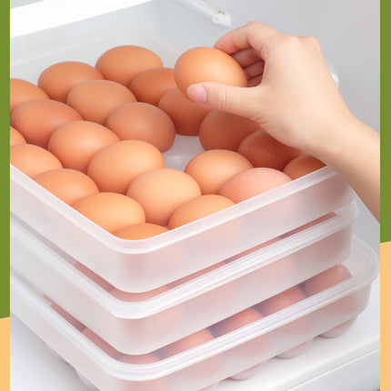 4195. Large-Capacity Egg Carton 24 Compartments 34 Compartments Kitchen Refrigerator Storage Box Crisper Egg Tray Egg Compartment