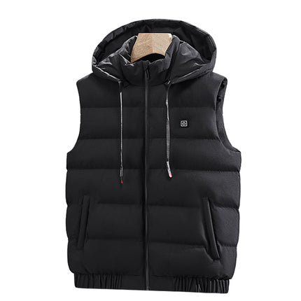 Factory Direct supply graphene electric heating hooded vest intelligent temperature control charging heating vest men and women winter cold-proof