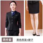 Black suit + skirt / XXL
