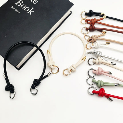 New Fashion Knot Women's Bag Handbag Replacement Bag with PU Leather Rope Metal Ring Buckle Shoulder Strap Bag Accessories