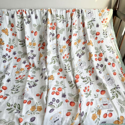 Summer bamboo fiber four-layer gauze blanket children's air conditioning blanket adult student bamboo cotton bed sheet cold feeling blanket kindergarten