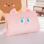 Pink cat [medium crystal velvet 30*20cm] / Warm insert pillow