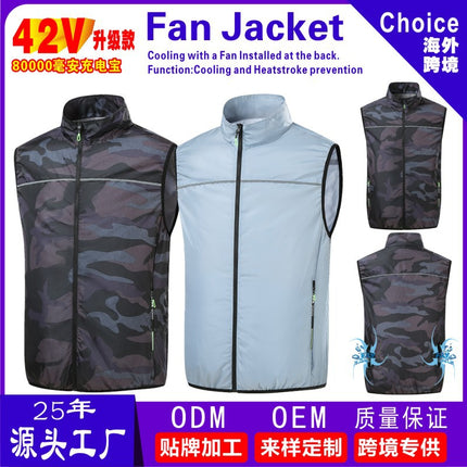 Cooling Air-Conditioned Clothing, Fan Vest, Men's Vest, Smart Three-Speed Air-Conditioned Clothing, Work Vest for Workers, Sun Protection Clothing