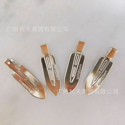 Cold Ins Style Red Riding Book Japanese Style Hallyu Stainless Steel Metal Leaf Shape Professional Positioning Hairpin Traceless Clip