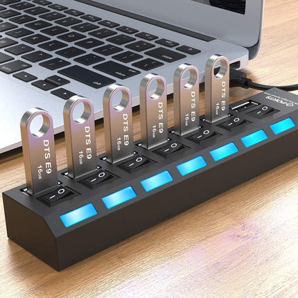 Source manufacturer splitter USB HUB extender one pull seven independent 7 switch HUB USB 2.0