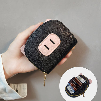 Ins New Pig Card Bag Cute Female Student Coin Purse Fashion Zipper Leather Bag Wallet Korean Style All-match Trend