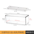 8038. fully transparent drain box with lid - 1 tall model