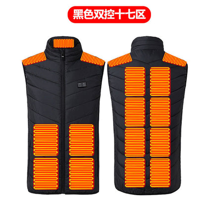 Cross-border Explosions Winter Heating Vest Three-gear Intelligent Adjustment USB Power Supply Cold-resistant Warm Heating Clothing for Men and Women