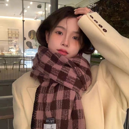 Factory Mixed Batch New Plaid Scarf Women's Winter Ins All-match Student Scarf Warm Cashmere Korean Style Scarf