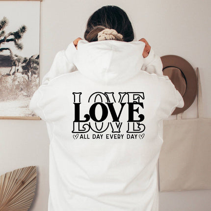 Cross-Border Foreign Trade American Fashion Casual Letter Printed Back Collar Plus Velvet Loose Hooded Sweatshirt