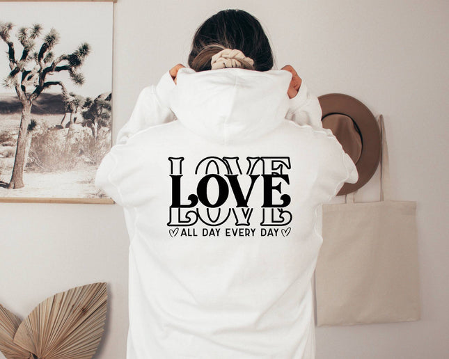 Cross-Border Foreign Trade American Fashion Casual Letter Printed Back Collar Plus Velvet Loose Hooded Sweatshirt