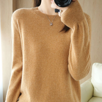 Cross-Border 2025 Autumn and Winter New Base Layer Sweater for Women, Plus Size Women's Clothing, Long-Sleeved Top, Knitwear, Winter Apparel