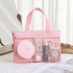 Carefully selected 066 style 066 mesh small toiletries bag light pink
