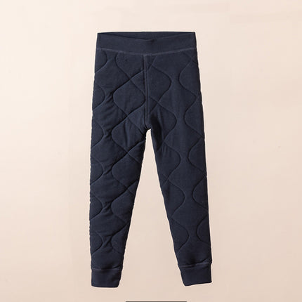 Source Winter Warm School Uniform Fleece-Lined Thickened Inner Wear Children's Student Base Cotton Coat and Pants Set Wholesale