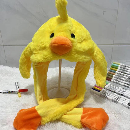 Factory direct tremolo hat ears will move cute rabbit hat net red dancing music airbag cap a generation of hair