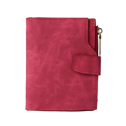 New Women's Wallet Short Zipper Wallet Korean Version Versatile Coin Purse Multi-Card Slot Buckle Card Holder Factory Direct Supply
