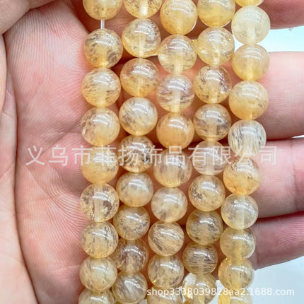 Natural Stone tea watermelon round beads loose beads diy jewelry accessories string beads personality Miscellaneous Stone semi-finished products spot wholesale