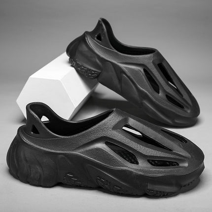 2023 New Men's Sandals Casual Garden Shoes Men's Outdoor Slippers Breathable Hole Shoes Men's Thick Sole Beach Shoes for Men