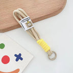 Hand-knitted nylon double rope + round spring coil / Khaki