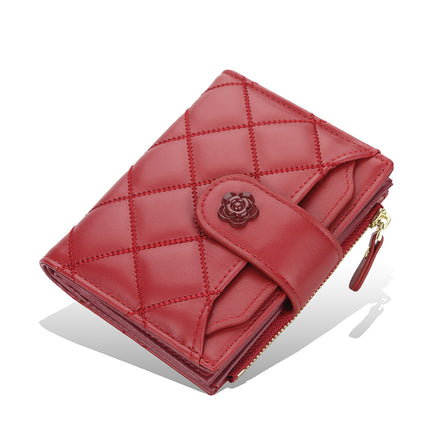 Baellerry Short Women's Wallet Fashionable K-Style Multi-Card Slot Card Holder Vertical Storage Simple Coin Purse for Women