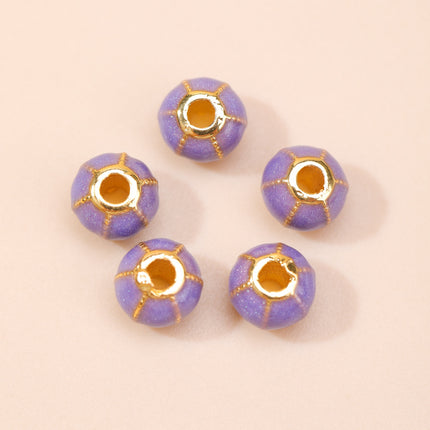 Cloisonné Oil-Dropping Cut Out Auspicious Cloud Lotus Bead Accessories Oil-Dropping Copper DIY Handmade Bracelet Necklace Jewelry Accessories