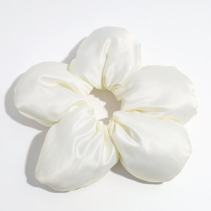 Elegant and Cute Sponge Large Intestine Ring, Fashionable Girly Hair Ring, Ponytail Hair Rope, Flower Holiday Style Hair Accessory