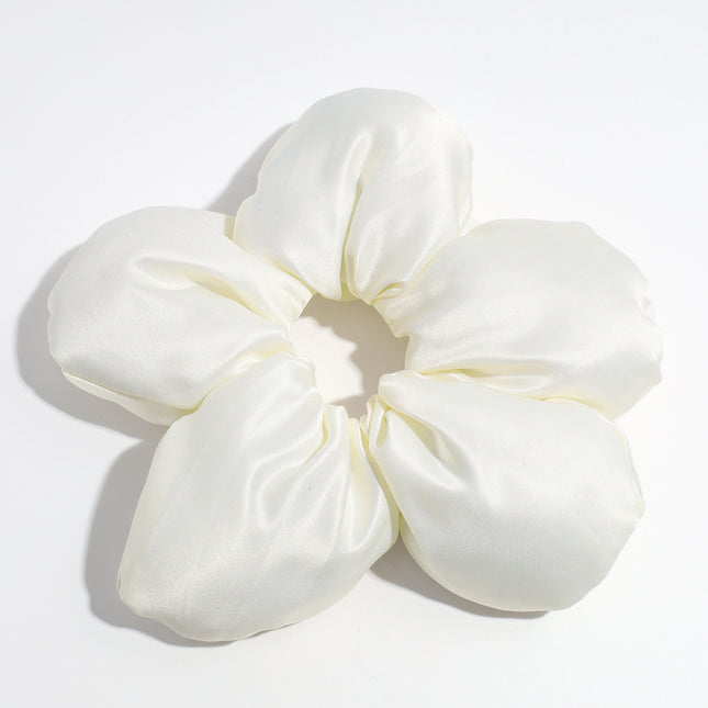 Elegant and Cute Sponge Large Intestine Ring, Fashionable Girly Hair Ring, Ponytail Hair Rope, Flower Holiday Style Hair Accessory