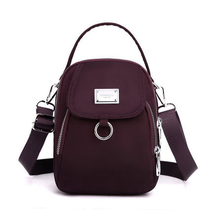 Canvas small bag 2023 autumn mini mobile phone bag women's crossbody lightweight all-match portable mobile phone bag women's bag fashion