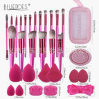 31-piece makeup brush set-18 rose red